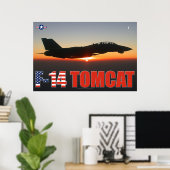 F-14 TOMCAT "SUNSET PATROL" POSTER (Thuiskantoor)