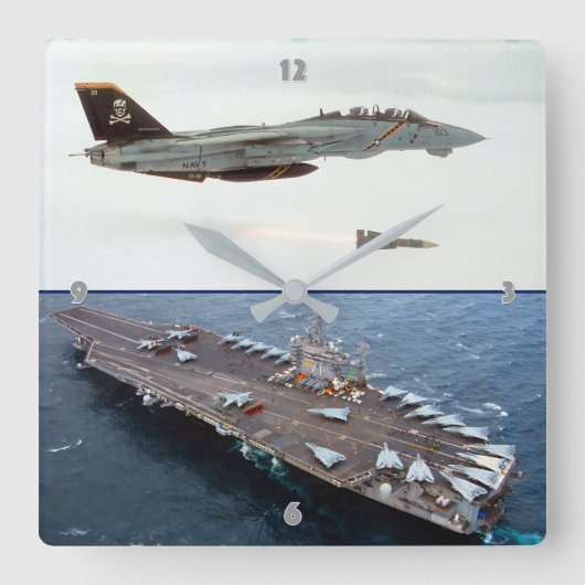 F-14 TOMCAT VIERKANTE KLOK (Voorkant)