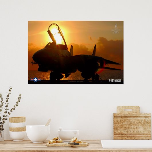 F-14 TOMCAT "ZONSONDERGANG" POSTER (Keuken)