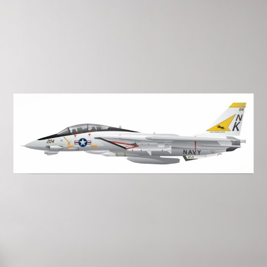 F-14 VF-21: Militaire strijd Tomcat Poster (Voorkant)