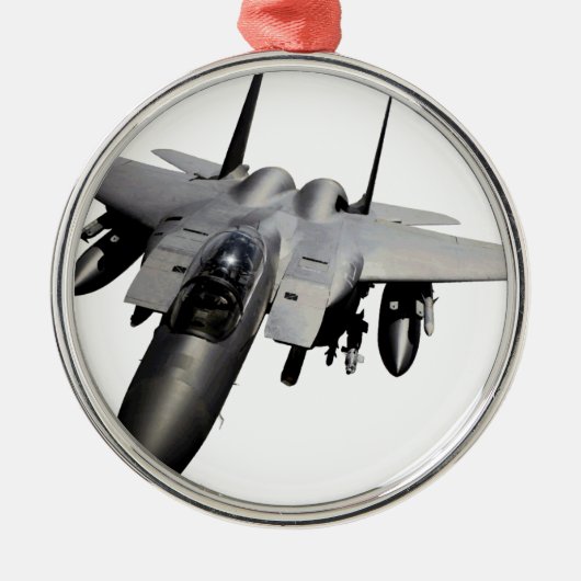 F-15 Eagle Jet Fighter Metalen Ornament (Voorkant)