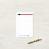 F-15 Fighter Jet Striped Custom Name Notitieblok Post-it® Notes (Op bureau)