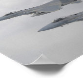 F-15 Vliegtuig met breukrijst Poster (Hoek)