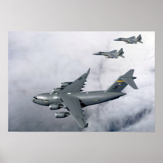 F-15B Eagles begeleiden het eerste op Hawaï gebase Poster (Voorkant)