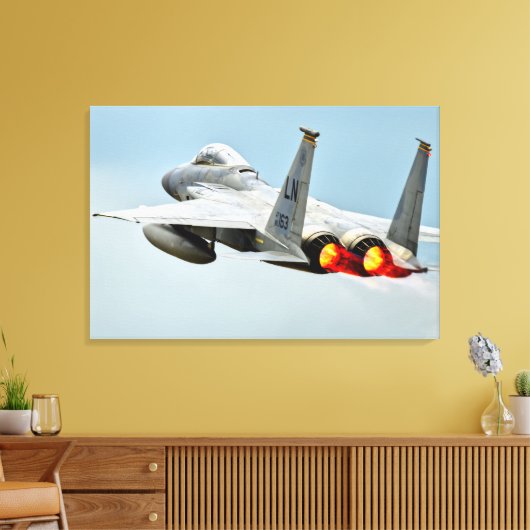 F-15C ELGF 24x36 Canvas Afdruk (Insitu (Woonkamer))