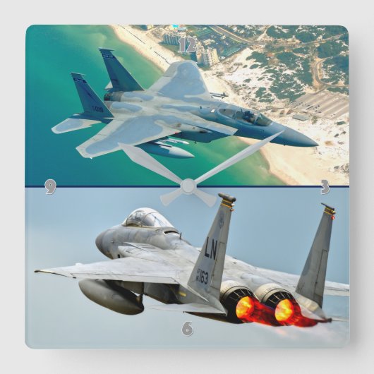 F-15C ELGF VIERKANTE KLOK (Voorkant)