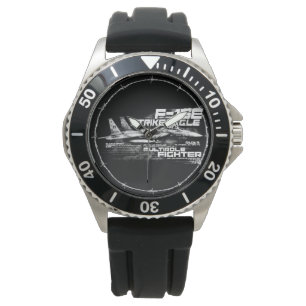F-15E Strike Eagle Crown Protector Zwart Rubber Horloge