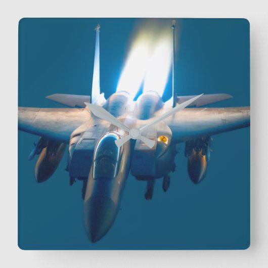 F-15E STRIKE EAGLE VIERKANTE KLOK (Voorkant)