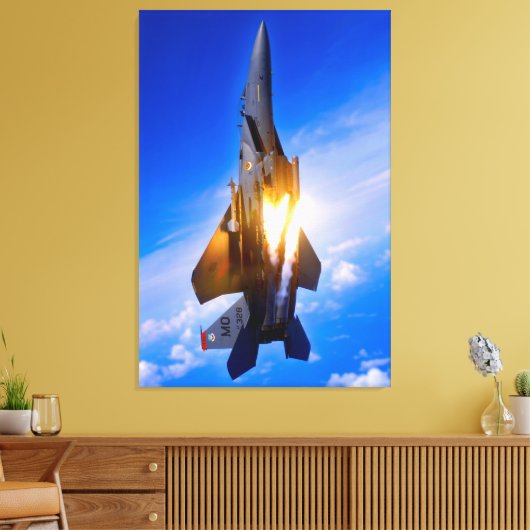 F-15E STRIKE ELGF 32x48 Canvas Afdruk (Insitu (Woonkamer))