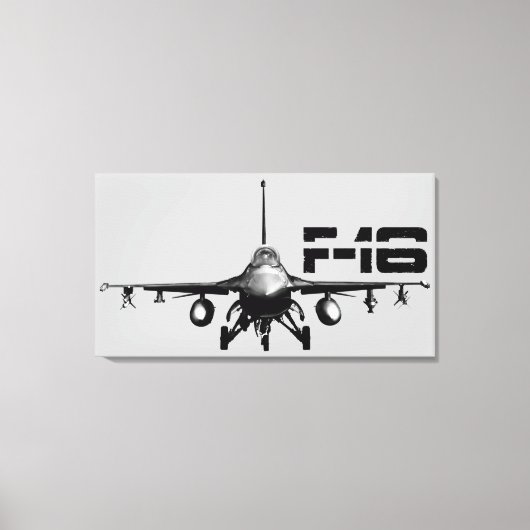 F-16 Bestrijding van Falcon Wrapped Canvas (Voorkant)