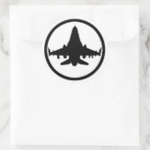 F-16 door Airogue Ronde Sticker (Tas)