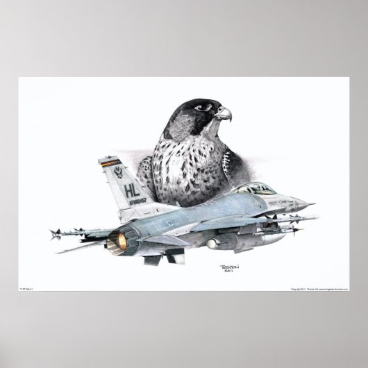 F-16 Falcon en Falcon Poster (Voorkant)