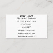 F-16 Falcon Fighter Jet Visitekaartje (Achterkant)