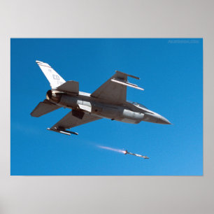 F-16 FALKON-VESTIGINGSMissile Poster