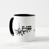 F-16 Faucon de combat 11 oz Ringer Mug (Devant gauche)