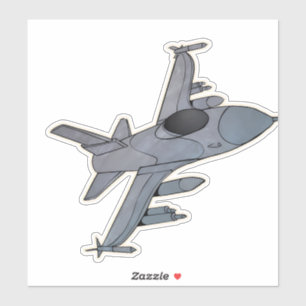 F-16, Fighting Falcon, Fighter Jet Vliegtuig Sticker