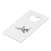 F-16 Interne militaire vuursteentemachines Kredietkaart Flessenopener (Voorkant Gekanteld)