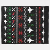 F-16 kerstdeken fleece deken (Voorkant (Horizontaal))