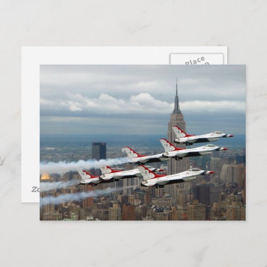 F-16 New York City Briefkaart (Voorkant / Achterkant)