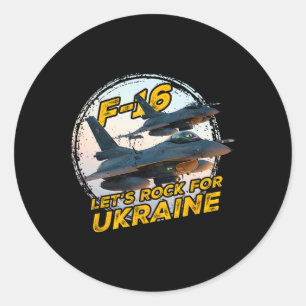 F-16 Oekraïne Ronde Sticker
