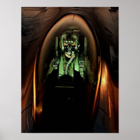 F-16 Piloot-Poster Poster (Voorkant)