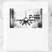 F-16 Stickers rectangle de lutte contre le faucon (Sac)