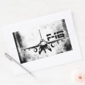 F-16 Stickers rectangle de lutte contre le faucon (Enveloppe)