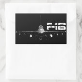 F-16 Stickers rectangle de lutte contre le faucon (Sac)