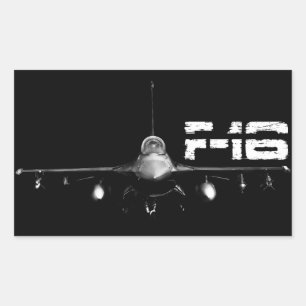 F-16 Stickers rectangle de lutte contre les faucon