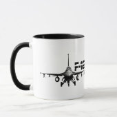 F-16 Strijd tegen Falcon 11 oz Ringer Mok (Links)