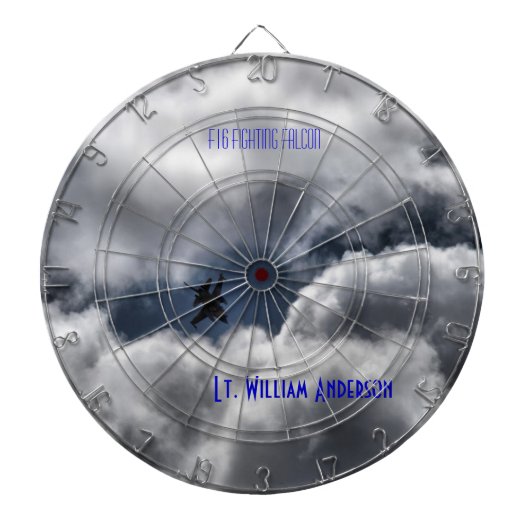 F-16 Strijd tegen Falcon Cloudy Sky Dartbord (Voorkant)