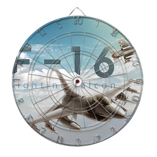 F-16 Strijd tegen valk Dartbord (Voorkant)