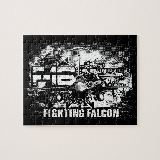 F-16 Strijd tegen valk Legpuzzel (Horizontaal)