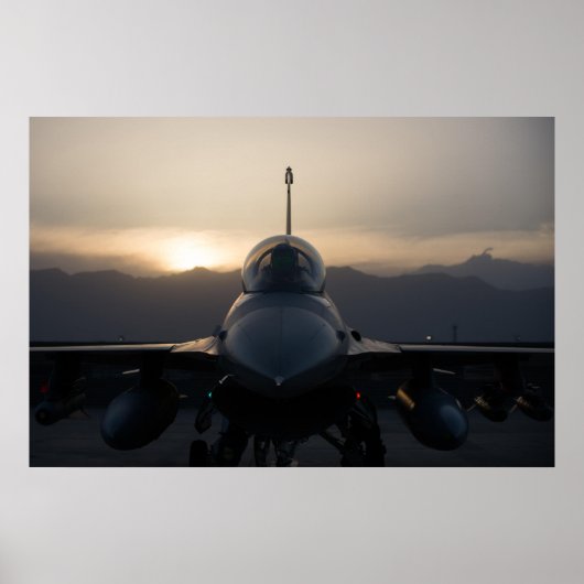 F-16 Strijd tegen valk Poster (Voorkant)