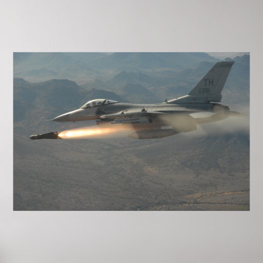 F-16 Strijd tegen valk Poster (Voorkant)