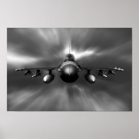 F-16 Strijd tegen valk Poster (Voorkant)