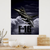 F-16 Strijd tegen valk Poster (Keuken)