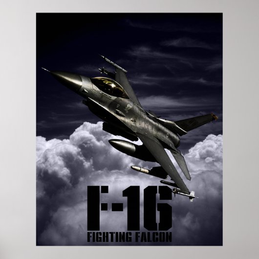 F-16 Strijd tegen valk Poster (Voorkant)