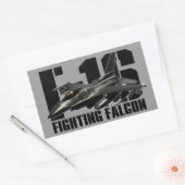 F-16 Strijd tegen valk Rechthoekige Sticker (Envelop)