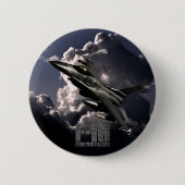 F-16 Strijd tegen valk Ronde Button 5,7 Cm (Voorkant)