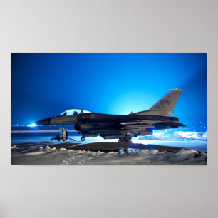 F-16 Strijd tegen valkbetonVliegtuig Poster