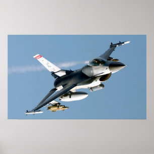 F-16 Strijd tegen valkbetonVliegtuig Poster