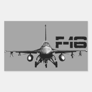 F-16 Strijd tegen valkloofschroeven Rechthoekige Sticker