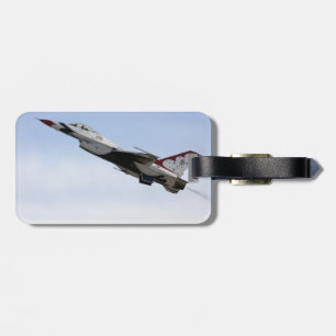F-16 Thunderbird in flight Bagagelabel