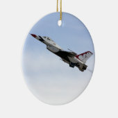 F-16 Thunderbird in flight Keramisch Ornament (Rechts)