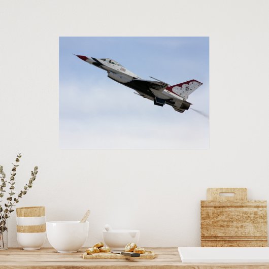 F-16 Thunderbird in flight Poster (Keuken)