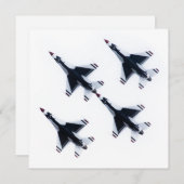 F-16 Thunderbird - Vier in formatie Kaart (Voorkant / Achterkant)