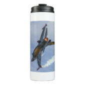 F-16 tijger draait en verbrandt acrylafdrukken thermosbeker (Voorkant)