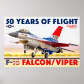 F-16 VALK/VIPER - 50 JAAR! POSTER (Voorkant)