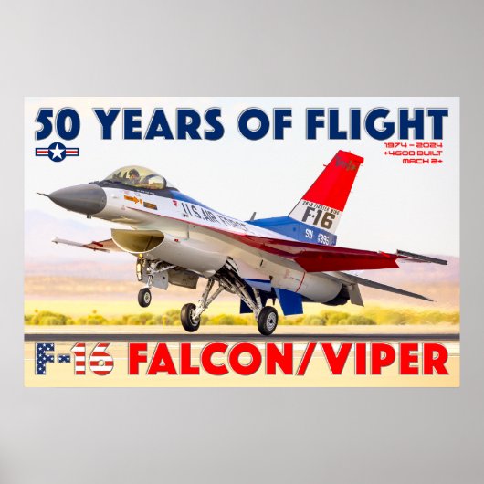 F-16 VALK/VIPER - 50 JAAR! POSTER (Voorkant)